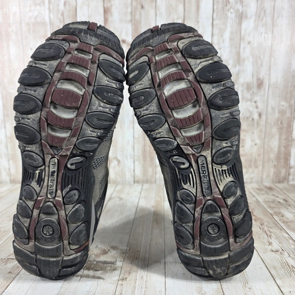 Merrell Moab Waterproof Hiking Shoes Men Size 9 Gray Mesh Suede Outdoor Trail main image 5
